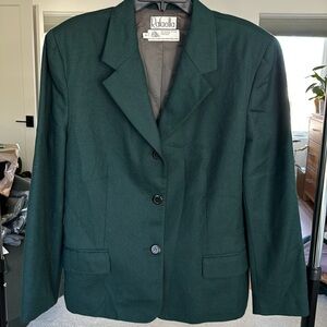 Vintage green 100% wool women’s blazer